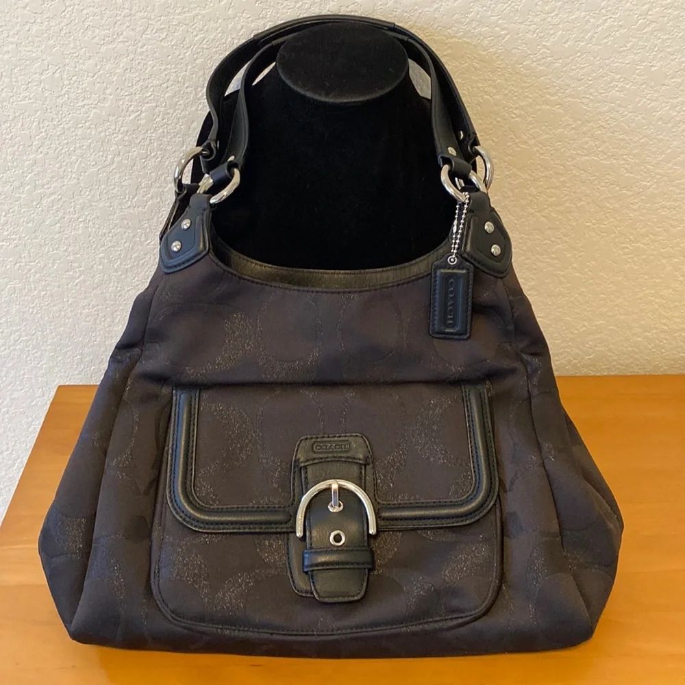 Coach Purse – Black (or Dark Brown) - Picture 1 of 5